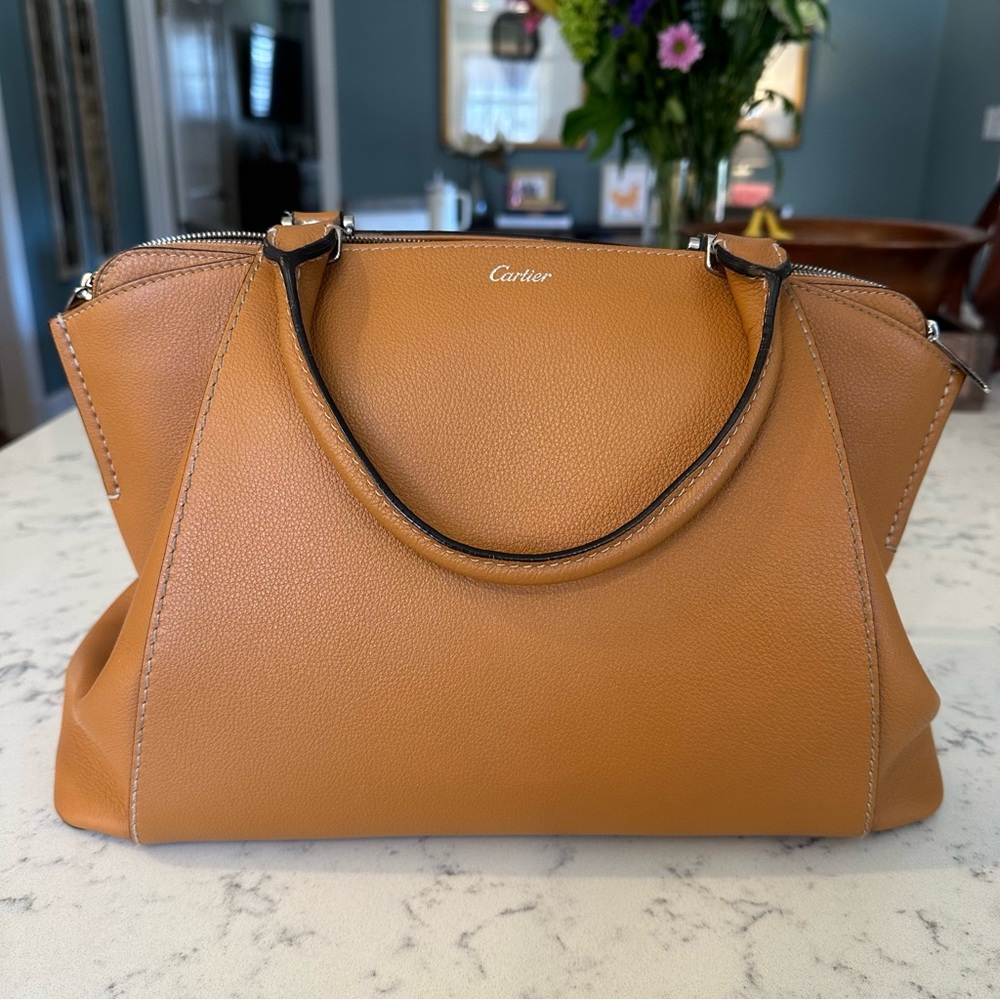 Cartier Tan Leather Medium C De Cartier bag
